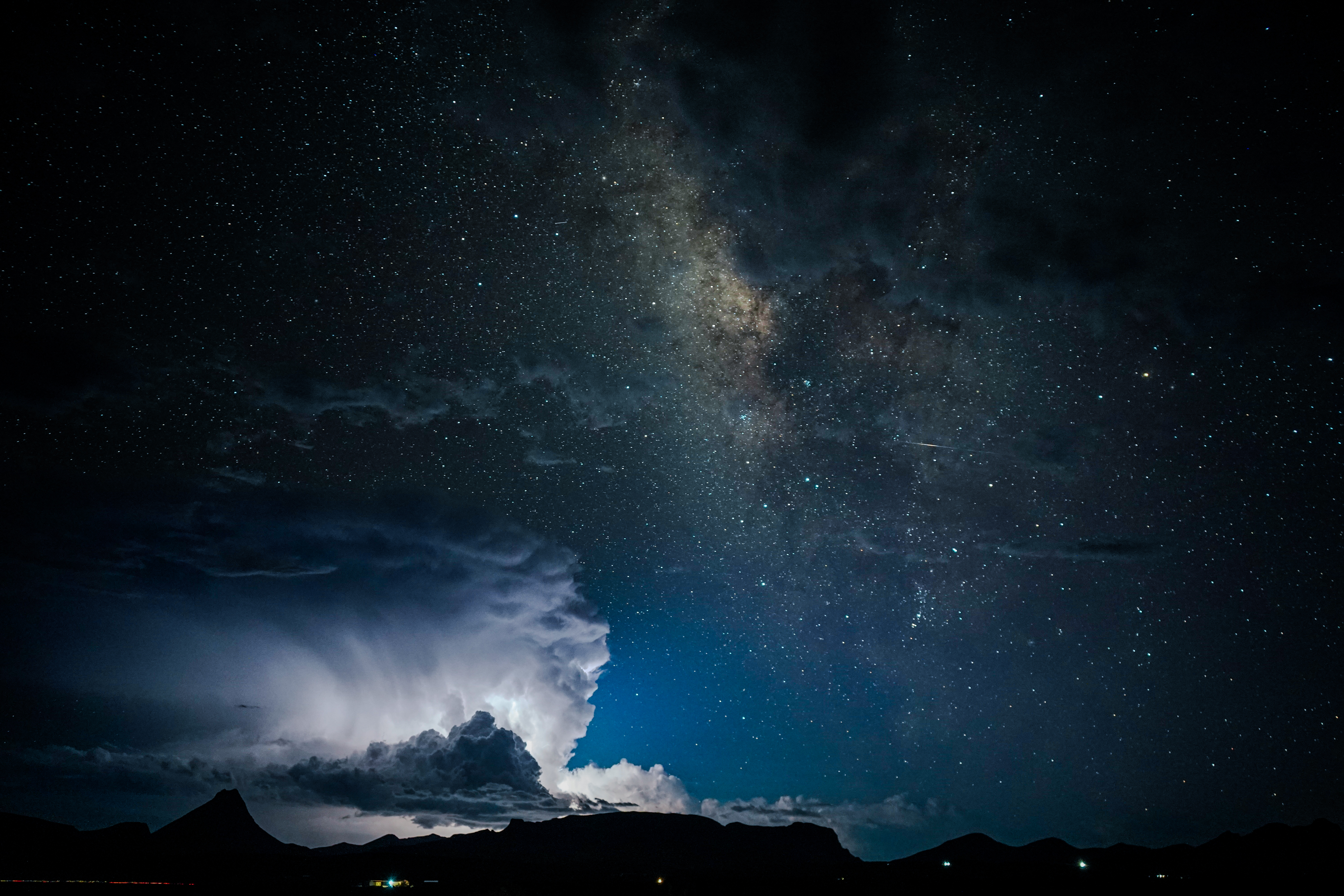Lightning Storm Under the Milky Way